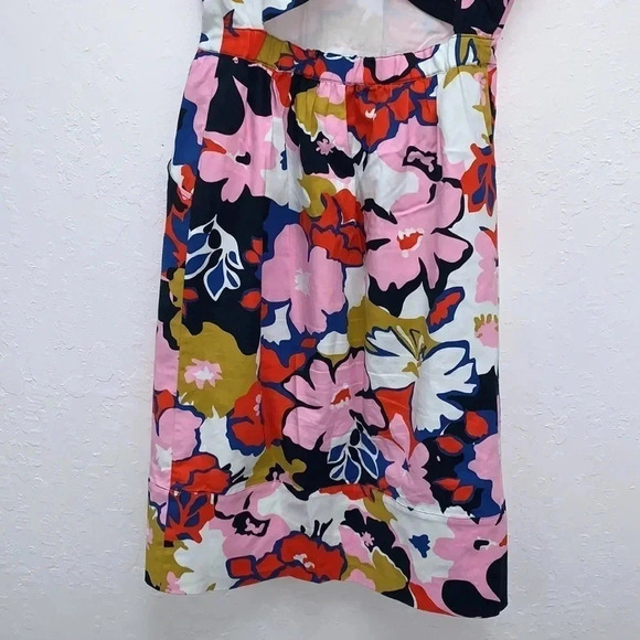 Anthropologie Whit Two Petalprint Cross-Back Dress Multi Tiki Floral Size 4 - Picture 9 of 10